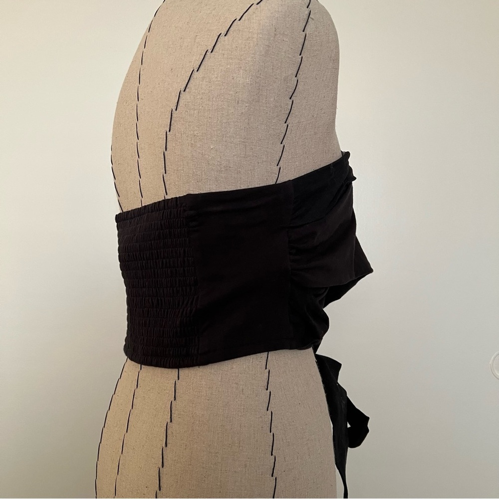 NWT Ruffled Tie-Front Tube Top - Picture 8 of 16
